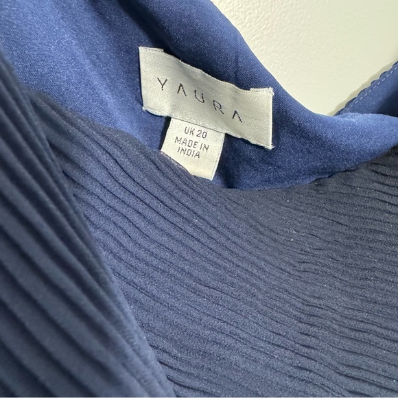 ASOS YAURA Plus Size (US16) One Shoulder Maxi Dress Navy - Picture 9 of 9